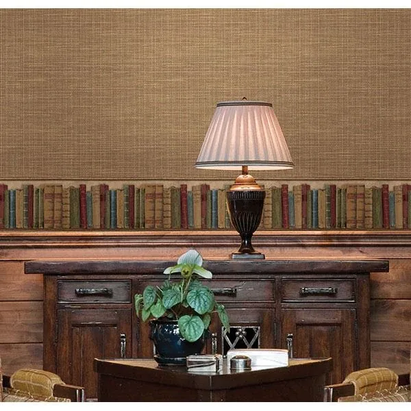 Brewster Home Fashions Kent Red Faux Grasscloth Wallpaper - SKU MAN01695