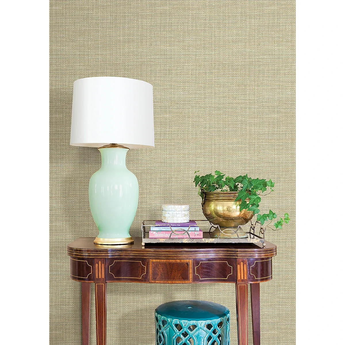 Brewster Home Fashions Kent Seafoam Woven Wallpaper | Wallpaper Twins Brewster Home Fashions Kent Seafoam Woven Wallpaper - SKU 3123-01694