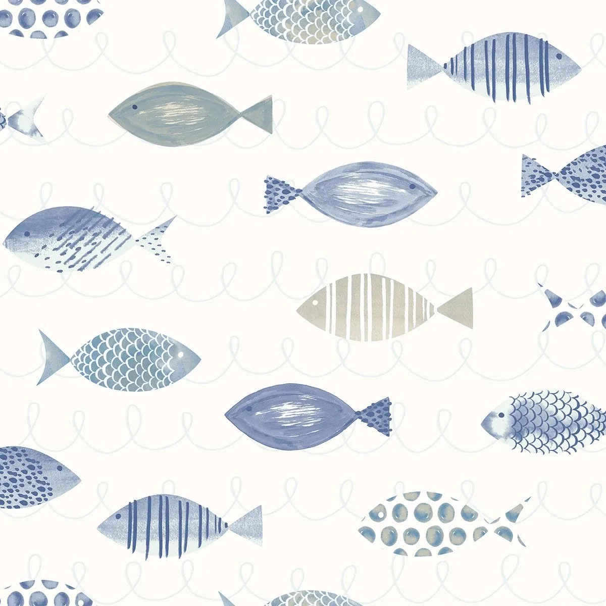 3120-12043 | Key Blue Sea Fish Wallpaper