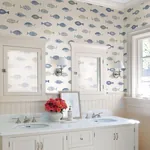 Brewster Home Fashions Key Blue Sea Fish Wallpaper | Wallpaper Twins Brewster Home Fashions Key Blue Sea Fish Wallpaper - SKU 3120-12043