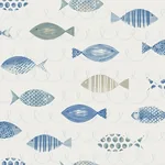 Brewster Home Fashions Key West Blue Fish Wallpaper - SKU 3113-12043