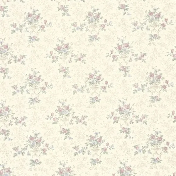 Brewster Home Fashions Kezea Lavender Petit Floral Urn Wallpaper - SKU 992-68364