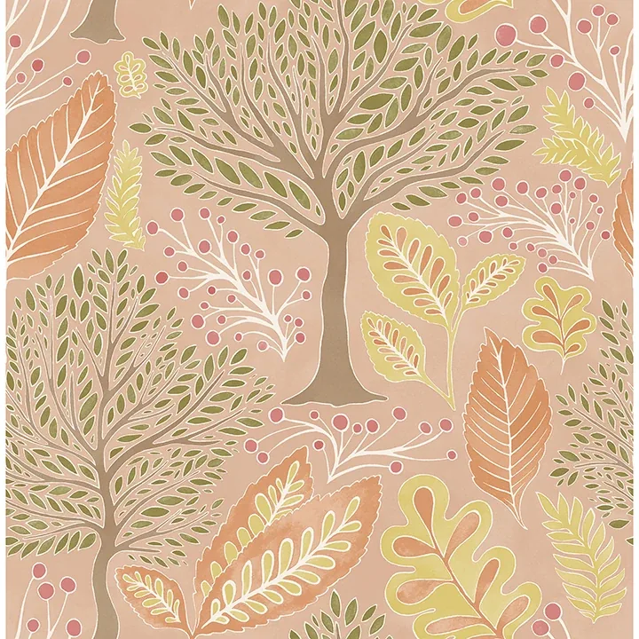 2980-26185 | Kiah Blush Forest Wallpaper