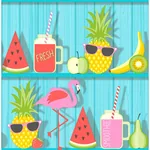 Brewster Home Fashions Kids Teal Tropical Shelves Wallpaper - SKU FD42210