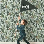 Brewster Home Fashions Kiki Green Monkeys Wallpaper - SKU 4060-139073