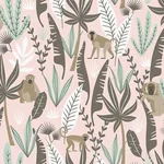 Brewster Home Fashions Kiki Pink Monkeys Wallpaper | Wallpaper Twins Brewster Home Fashions Kiki Pink Monkeys Wallpaper - SKU 4060-139072