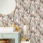 Brewster Home Fashions Kiki Pink Monkeys Wallpaper | Wallpaper Twins Brewster Home Fashions Kiki Pink Monkeys Wallpaper - SKU 4060-139072