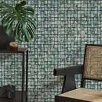 Brewster Home Fashions Kingsley Blue Tiled Wallpaper - SKU 4125-26758
