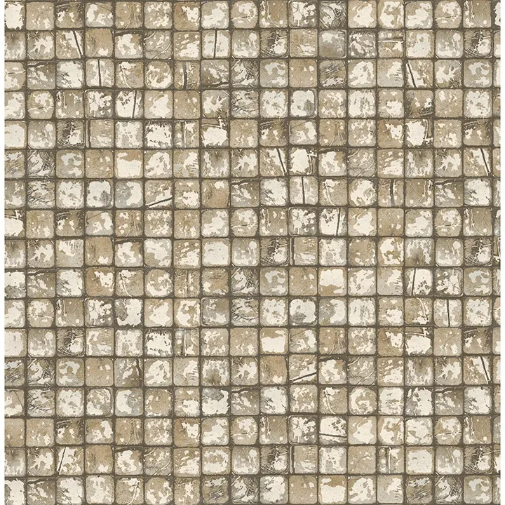 4125-26757 | Kingsley Neutral Tiled Wallpaper