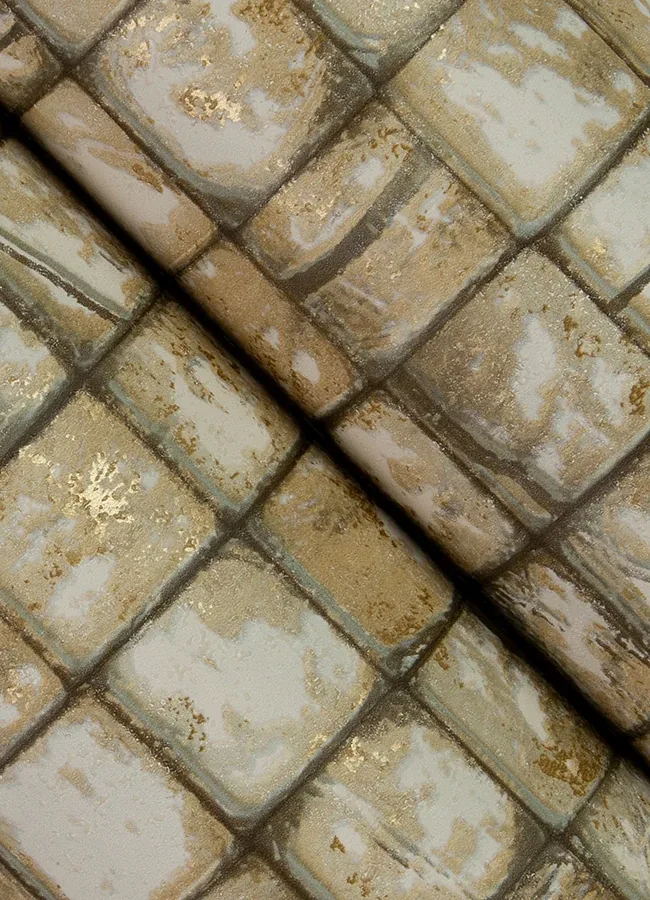 Brewster Home Fashions Kingsley Neutral Tiled Wallpaper - SKU 4125-26757