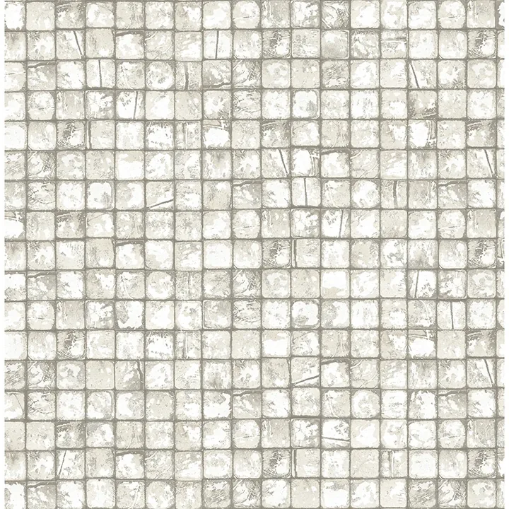Brewster Home Fashions Kingsley Off White Tiled Wallpaper - SKU 4125-26755