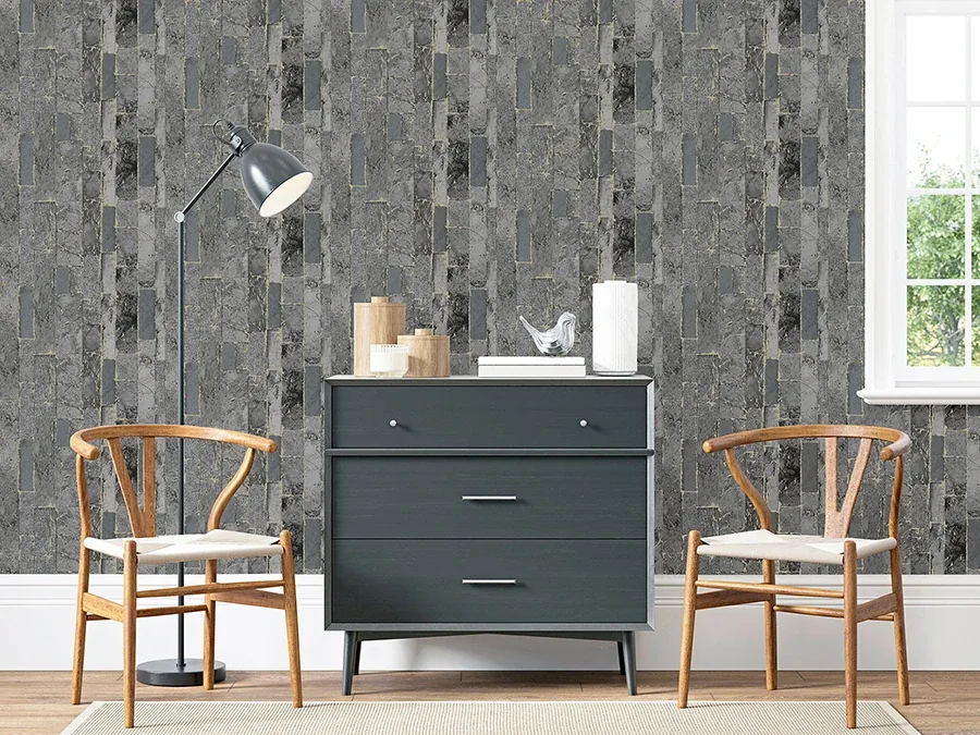 Brewster Home Fashions Kintsugi Black Geometric Wallpaper | Wallpaper Twins Brewster Home Fashions Kintsugi Black Geometric Wallpaper - SKU AH295204
