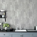Brewster Home Fashions Kintsugi Silver Geometric Wallpaper - SKU AH295205
