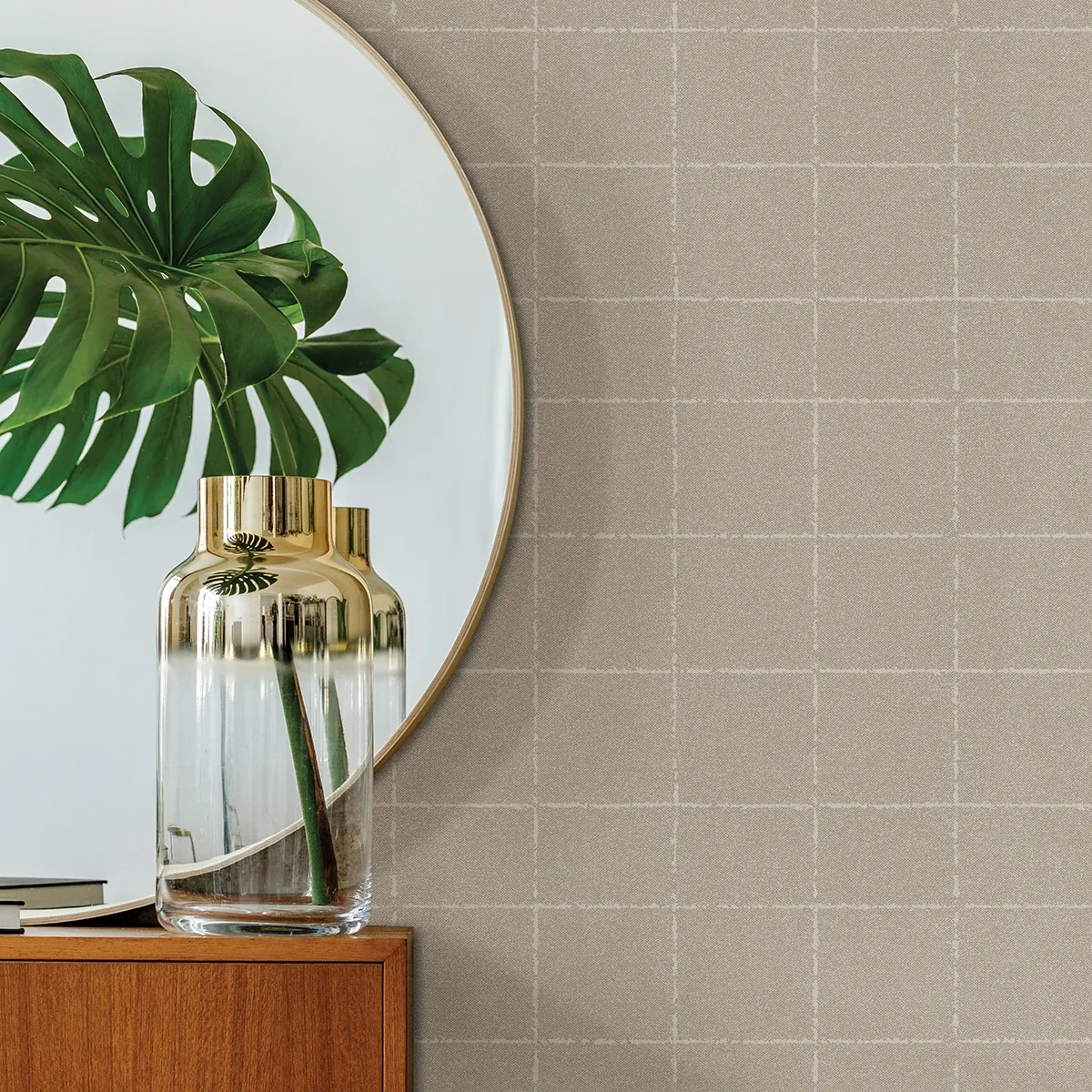 Brewster Home Fashions Kishi Neutral Tile Wallpaper - SKU 4035-37551-4