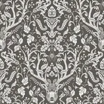 Brewster Home Fashions Kiwassa Brown Antler Damask Wallpaper - SKU 3118-12704