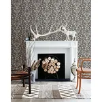 Brewster Home Fashions Kiwassa Brown Antler Damask Wallpaper - SKU 3118-12704