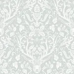 Brewster Home Fashions Kiwassa Grey Antler Damask Wallpaper - SKU 3118-12702