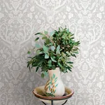 Brewster Home Fashions Kiwassa Grey Antler Damask Wallpaper - SKU 4169-12701