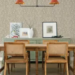 Brewster Home Fashions Kiwassa Sage Antler Damask Wallpaper - SKU 4169-12706