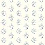 Brewster Home Fashions Kova Blue Floral Crest Wallpaper - SKU 3125-72347