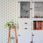 Brewster Home Fashions Kova Blue Floral Crest Wallpaper - SKU 3125-72347
