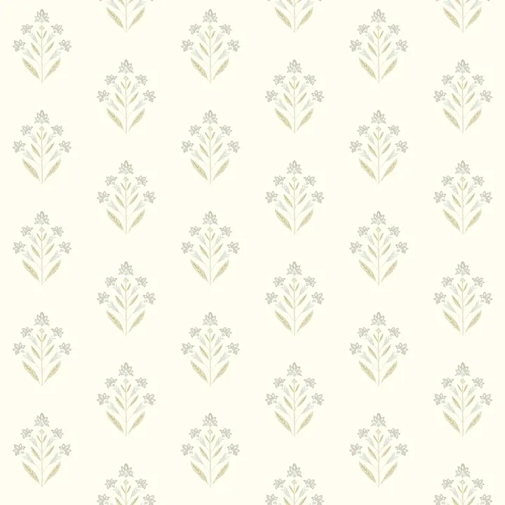 Brewster Home Fashions Kova Yellow Floral Crest Wallpaper - SKU 3125-72348
