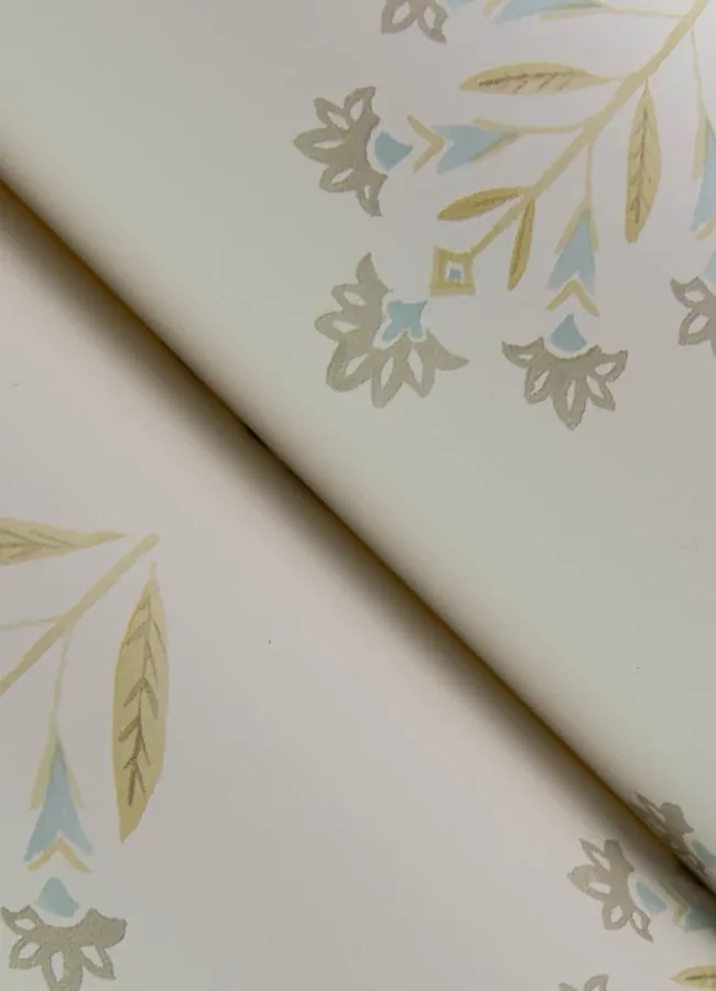 Brewster Home Fashions Kova Yellow Floral Crest Wallpaper - SKU 3125-72348