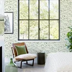 Brewster Home Fashions Kuroshio Green Ocean Wave Wallpaper - SKU 4071-71006