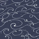 Brewster Home Fashions Kuroshio Navy Ocean Wave Wallpaper - SKU 4071-71004