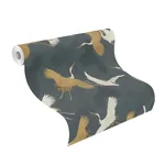 Brewster Home Fashions Kusama Dark Blue Crane Wallpaper - SKU 2980-560664