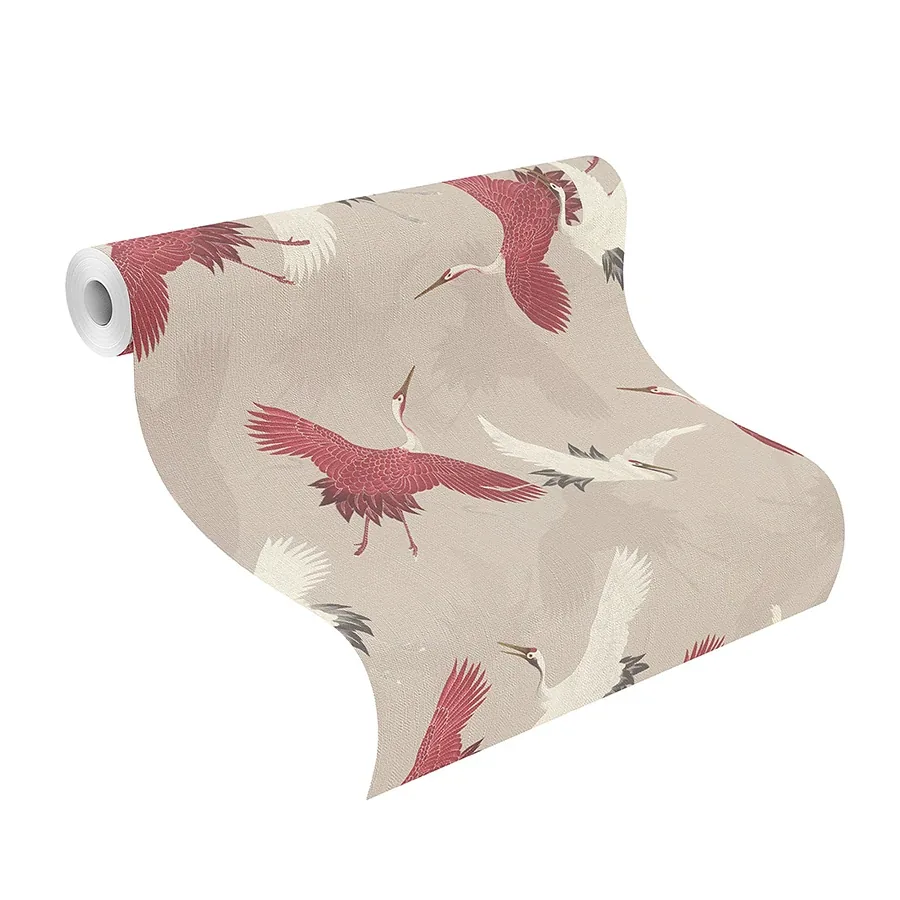 Brewster Home Fashions Kusama Neutral Crane Wallpaper - SKU 2980-560657