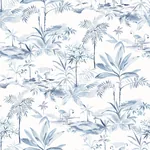 Brewster Home Fashions Lagoon Blue Scenic Island Wallpaper - SKU 3120-12074