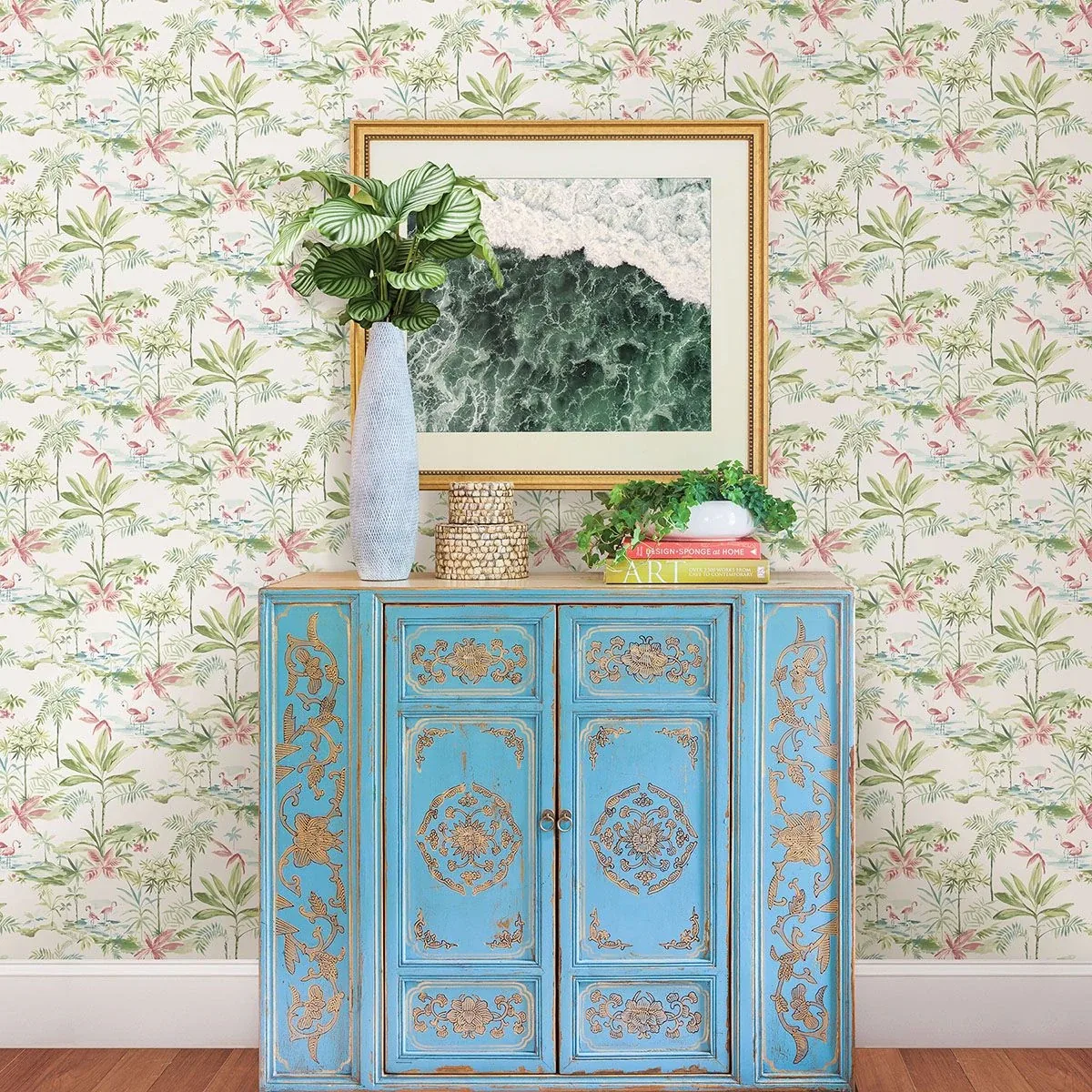 Brewster Home Fashions Lagoon Green Scenic Island Wallpaper | Wallpaper Twins Brewster Home Fashions Lagoon Green Scenic Island Wallpaper - SKU 3120-12071