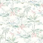 Brewster Home Fashions Lagoon Teal Scenic Island Wallpaper - SKU 3120-12075