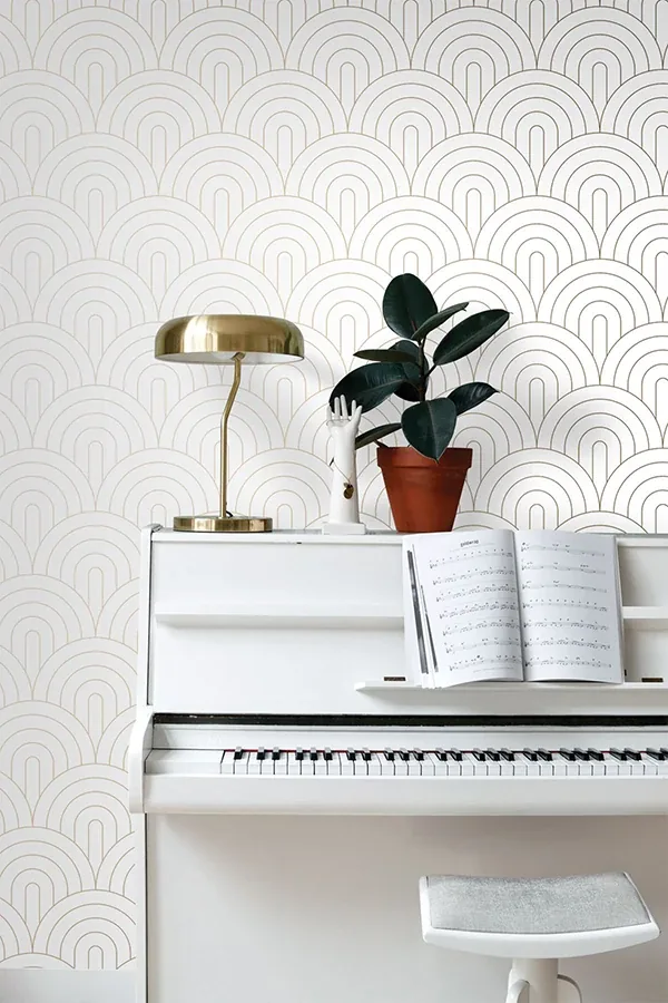 Brewster Home Fashions Lalique White Art Deco Motif Wallpaper - SKU DD139215