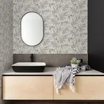 Brewster Home Fashions Lani Grey Fronds Wallpaper | Wallpaper Twins Brewster Home Fashions Lani Grey Fronds Wallpaper - SKU 2979-37335-2