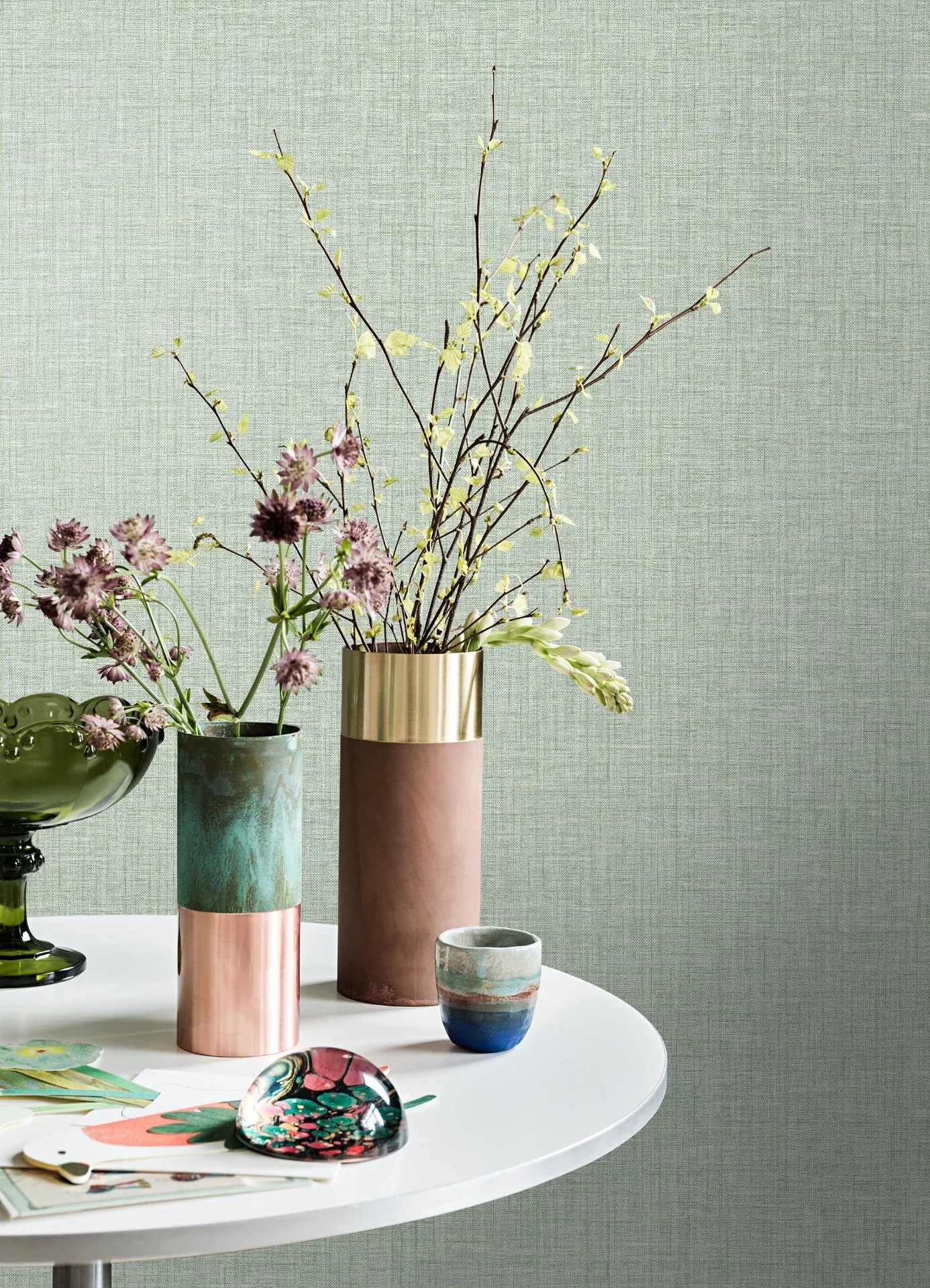 Brewster Home Fashions Lanister Green Texture Wallpaper - SKU 4157-26235