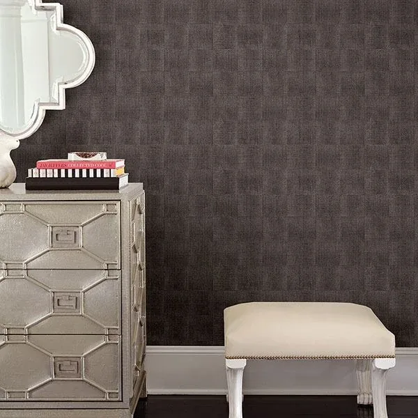 Brewster Home Fashions Larue Brown Block Wallpaper - SKU 2758-87351