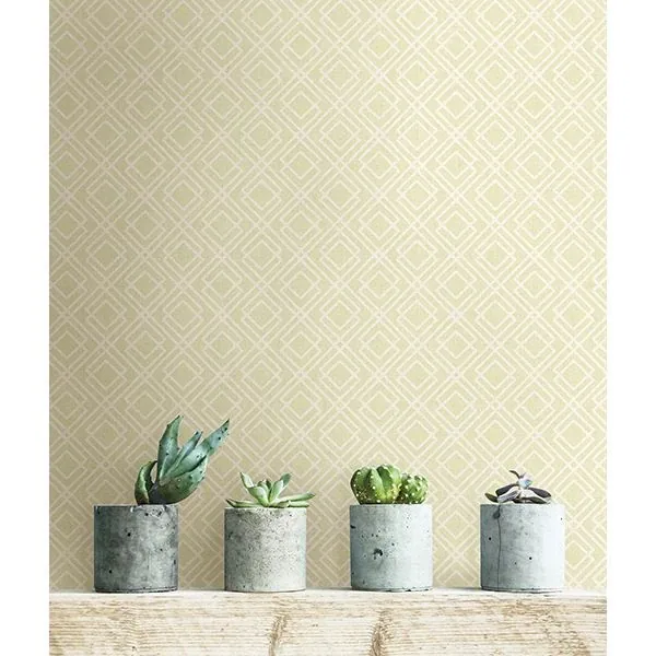 Brewster Home Fashions Lattice Green Milly Wallpaper - SKU 2686-22018