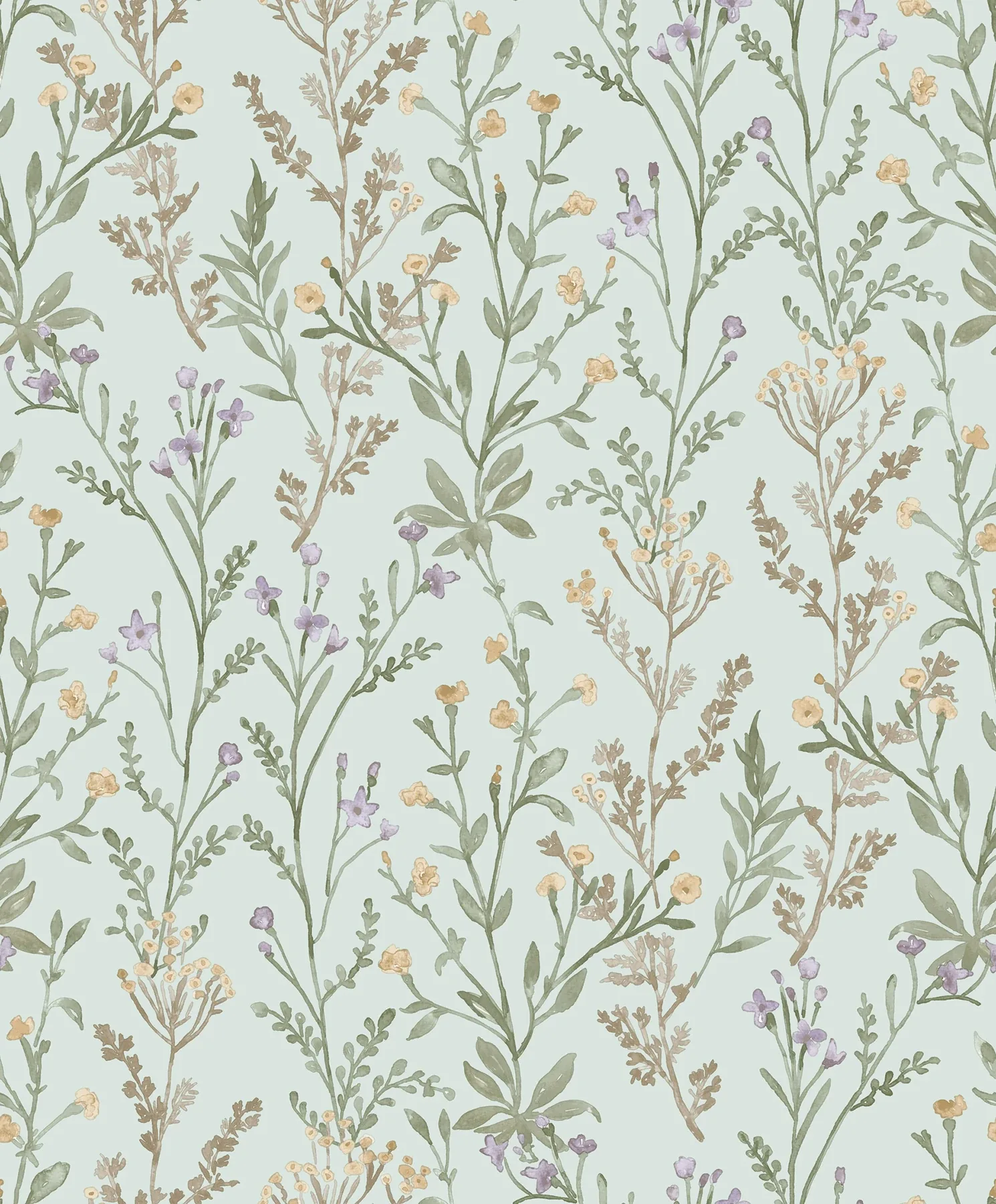 4191-83018 | Laverne Aquamarine Wildflowers Wallpaper
