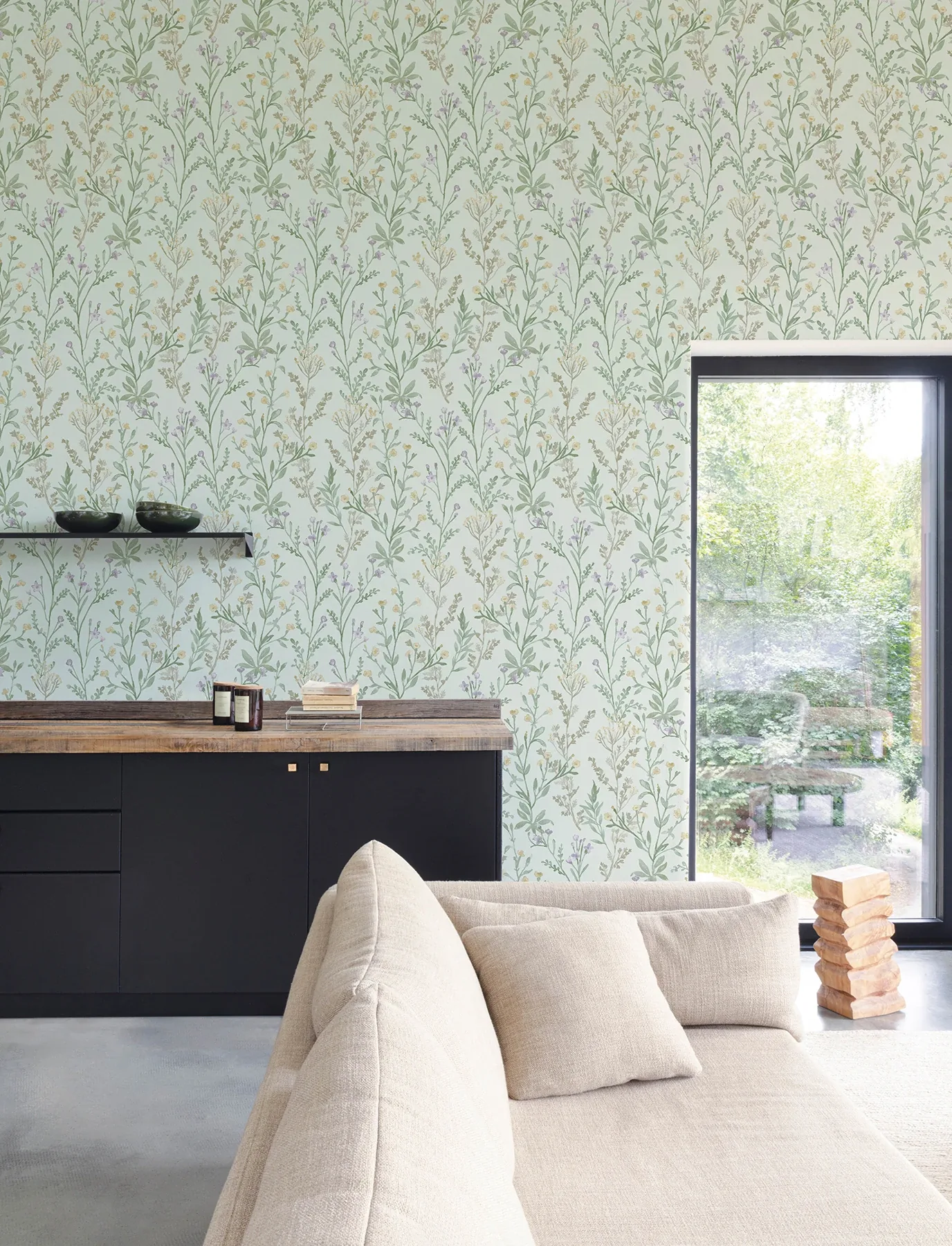Brewster Home Fashions Laverne Aquamarine Wildflowers Wallpaper - SKU 4191-83018