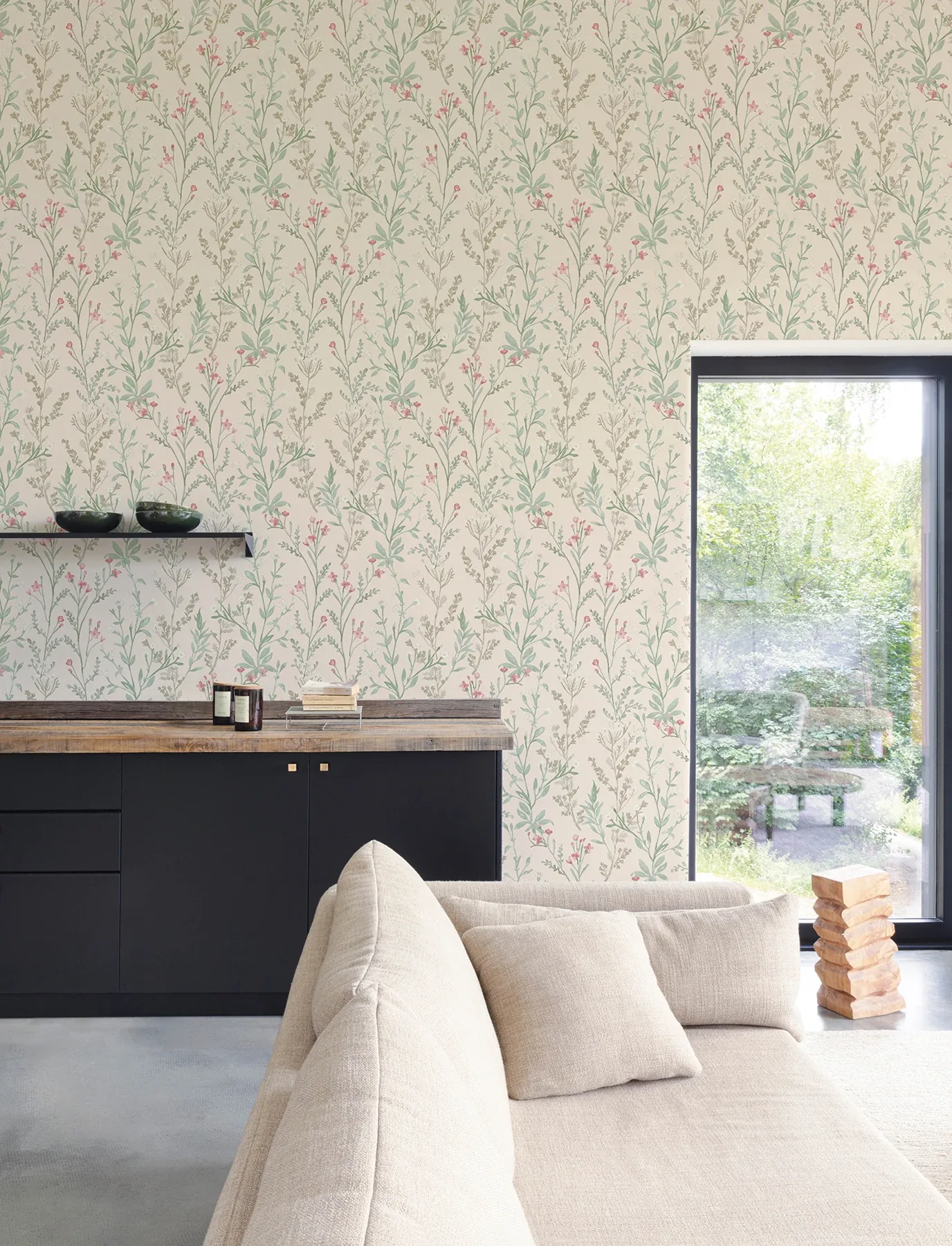 Brewster Home Fashions Laverne Blush Wildflowers Wallpaper - SKU 4191-83020