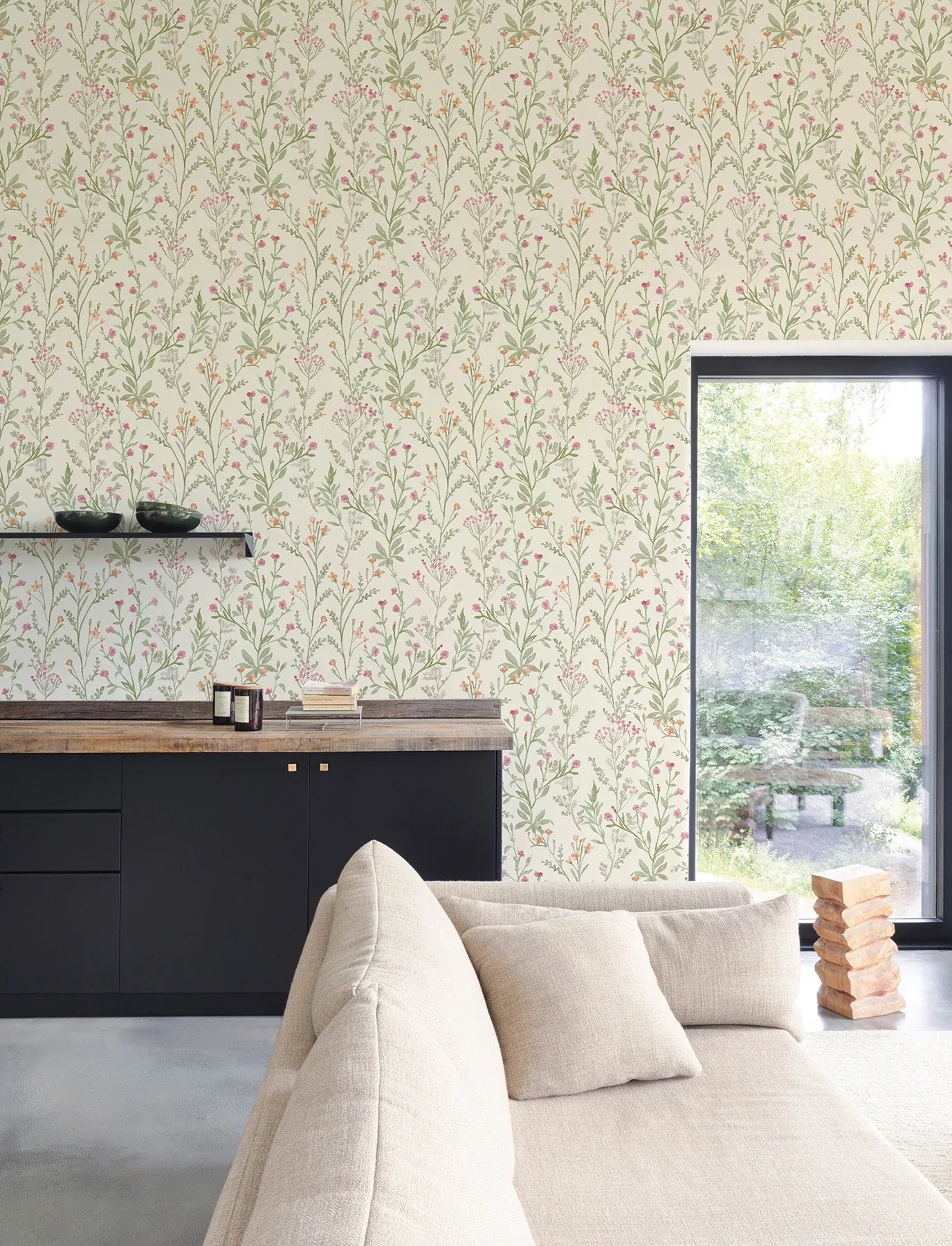 Brewster Home Fashions Laverne Green Wildflowers Wallpaper - SKU 4191-83019