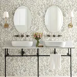 Brewster Home Fashions Laverne Neutral Wildflowers Wallpaper - SKU 4191-83017