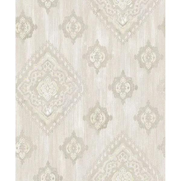 Brewster Home Fashions Leana Yellow Medallion Wallpaper - SKU 2810-SH01072