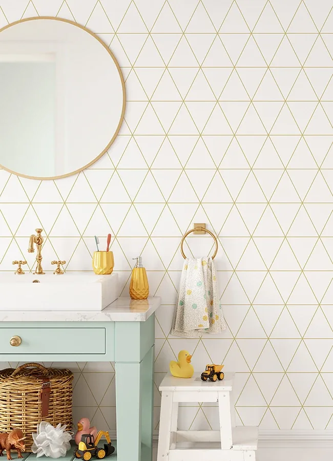 Brewster Home Fashions Leda Metallic Geometric Wallpaper - SKU 4060-347682