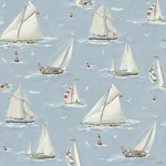 Brewster Home Fashions Leeward Light Blue Sailboat Wallpaper - SKU 4071-71034