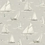Brewster Home Fashions Leeward Light Grey Sailboat Wallpaper - SKU 4071-71036