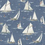 Brewster Home Fashions Leeward Navy Sailboat Wallpaper - SKU 4071-71035