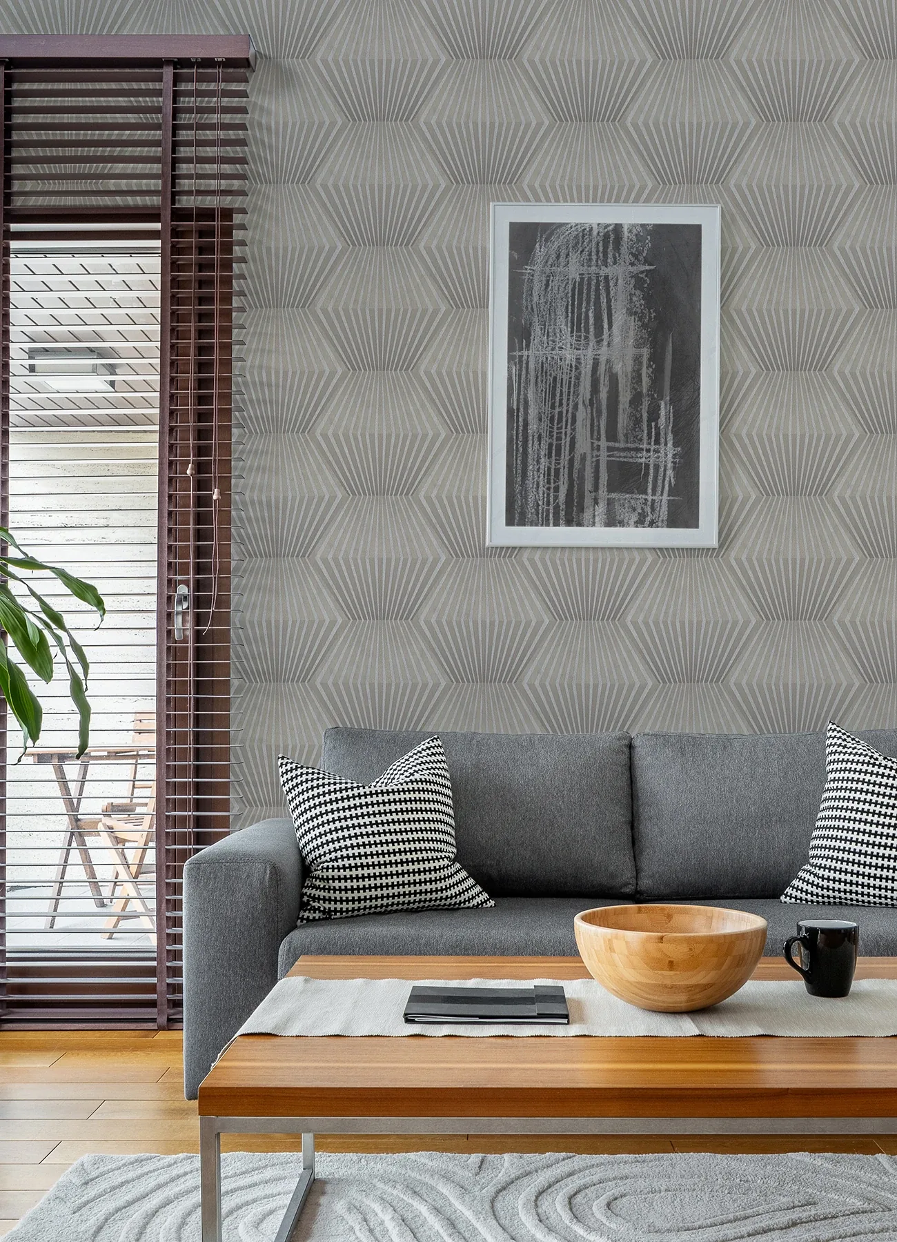 Brewster Home Fashions Lehnmann Taupe Geo Wallpaper - SKU 4082-382043
